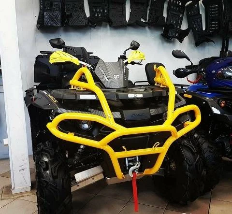 Защита бампер передняя усиленная  в стиле BRP желтая (глянец) на Guepard A800GK-8415004СБ JU091235