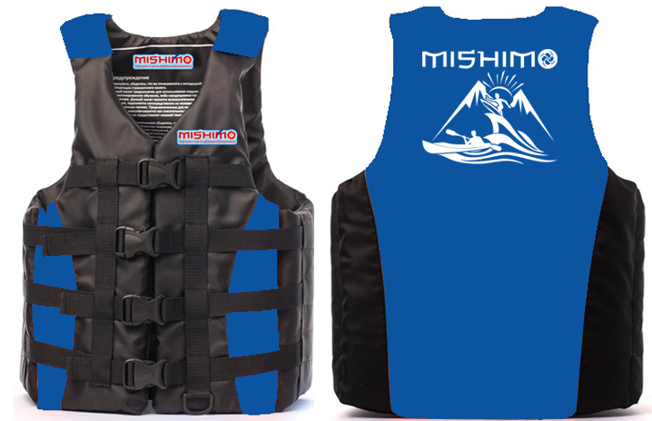 Жилет спасательный MISHIMO PRO Премиум качества  Черно-синий р.М