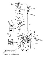 Корпус редуктора (приводной вал)(50/55/60) (Часть 2) 2-Х ТАКТНОГО ПЛМ MERCURY 50EO Серийный номер от 0G290585 до 0G589999